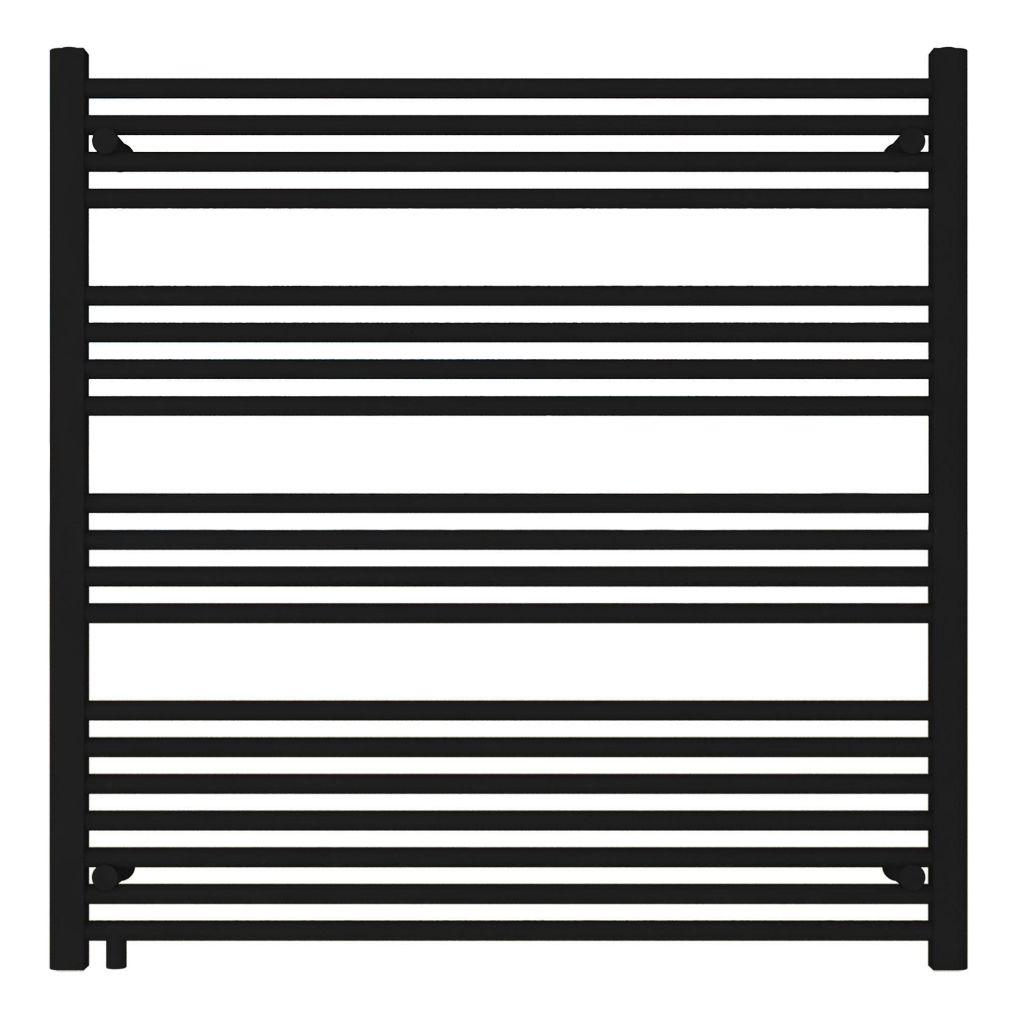 Badheizkörper Pegasus mit Seitenanschluss schwarz matt - badheizkoerper.net