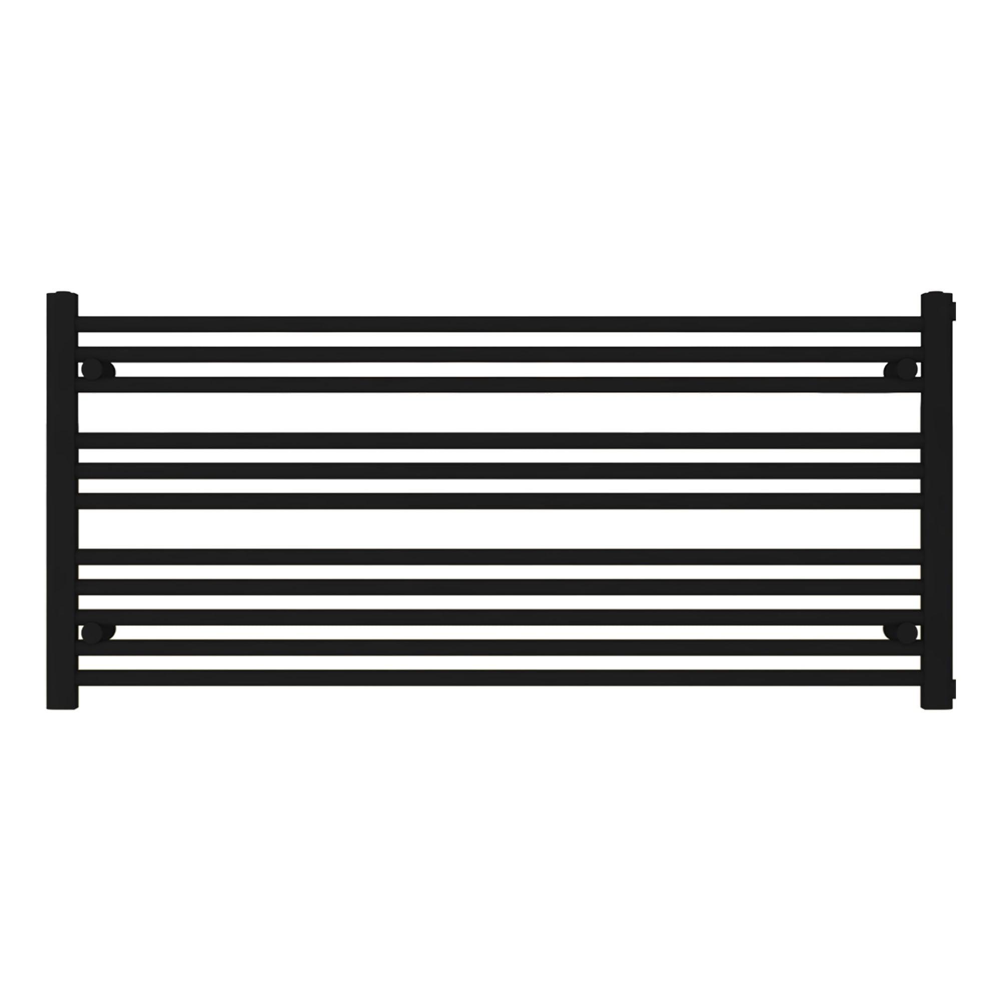 Badheizkörper Andromeda mit Seitenanschluss schwarz matt - badheizkoerper.net