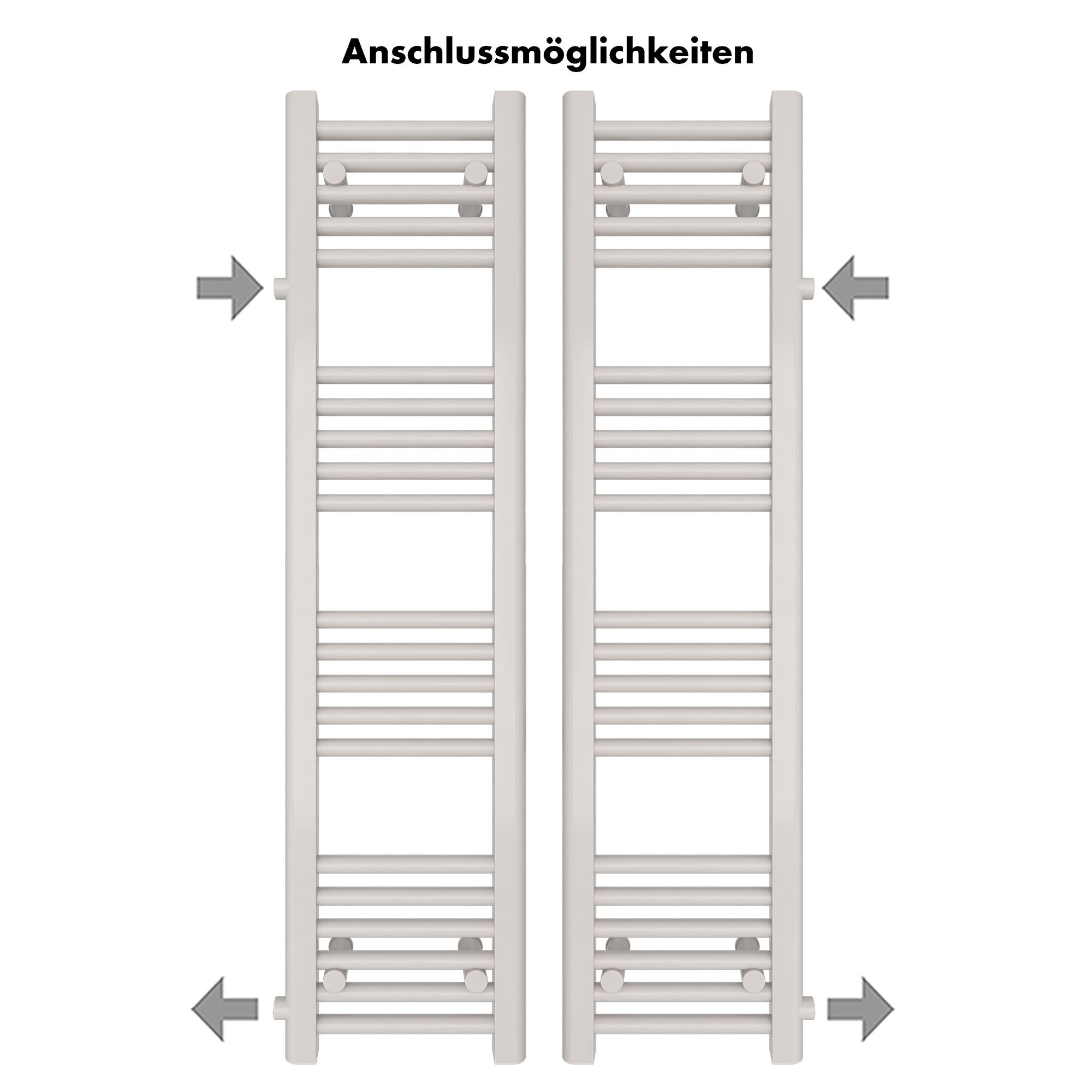 Badheizkörper Andromeda mit Seitenanschluss - badheizkoerper.net