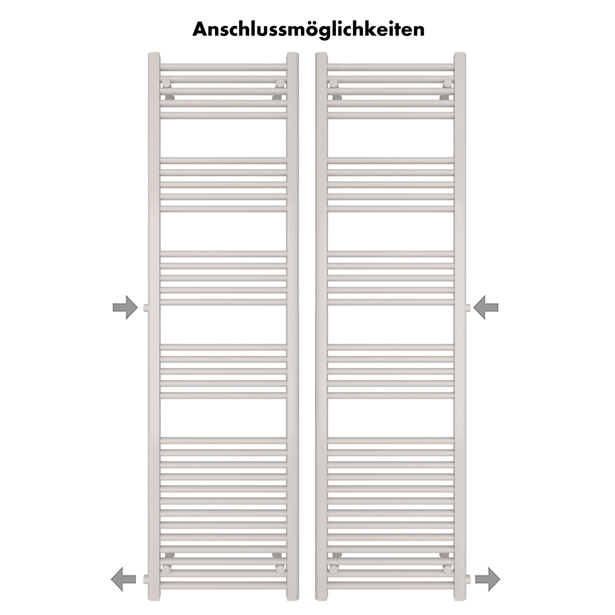 Badheizkörper Andromeda mit Seitenanschluss - badheizkoerper.net