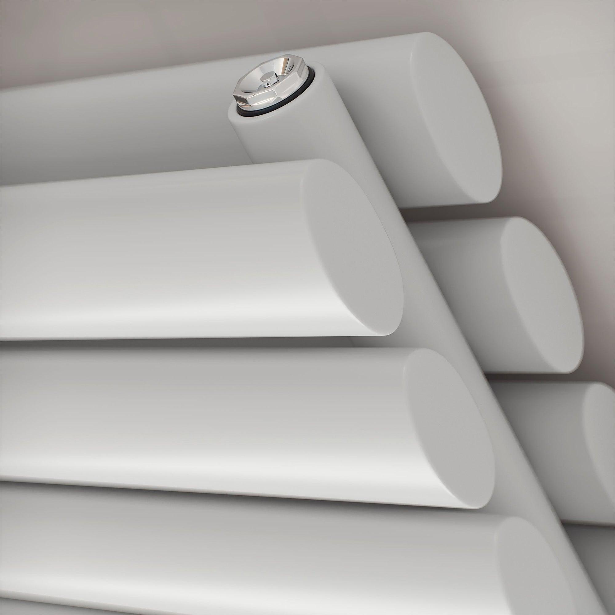 Badheizkörper Ebla Duo Horizontal mit Seitenanschluss weiß - badheizkoerper.net