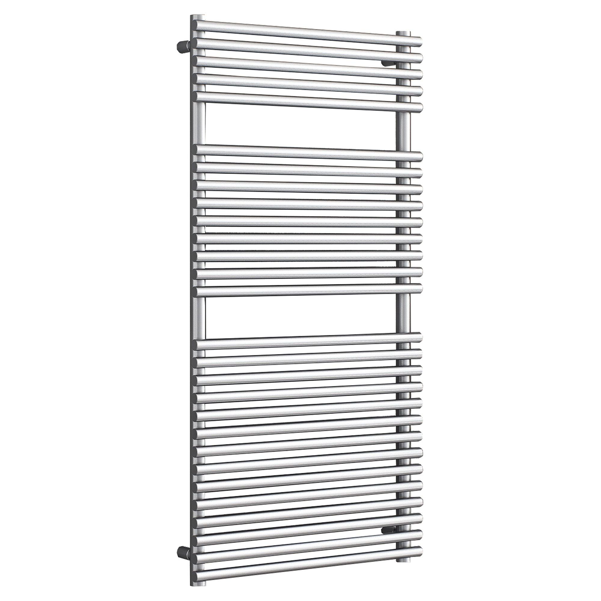 Badheizkörper Felis mit Seitenanschluss Edelstahl - badheizkoerper.net