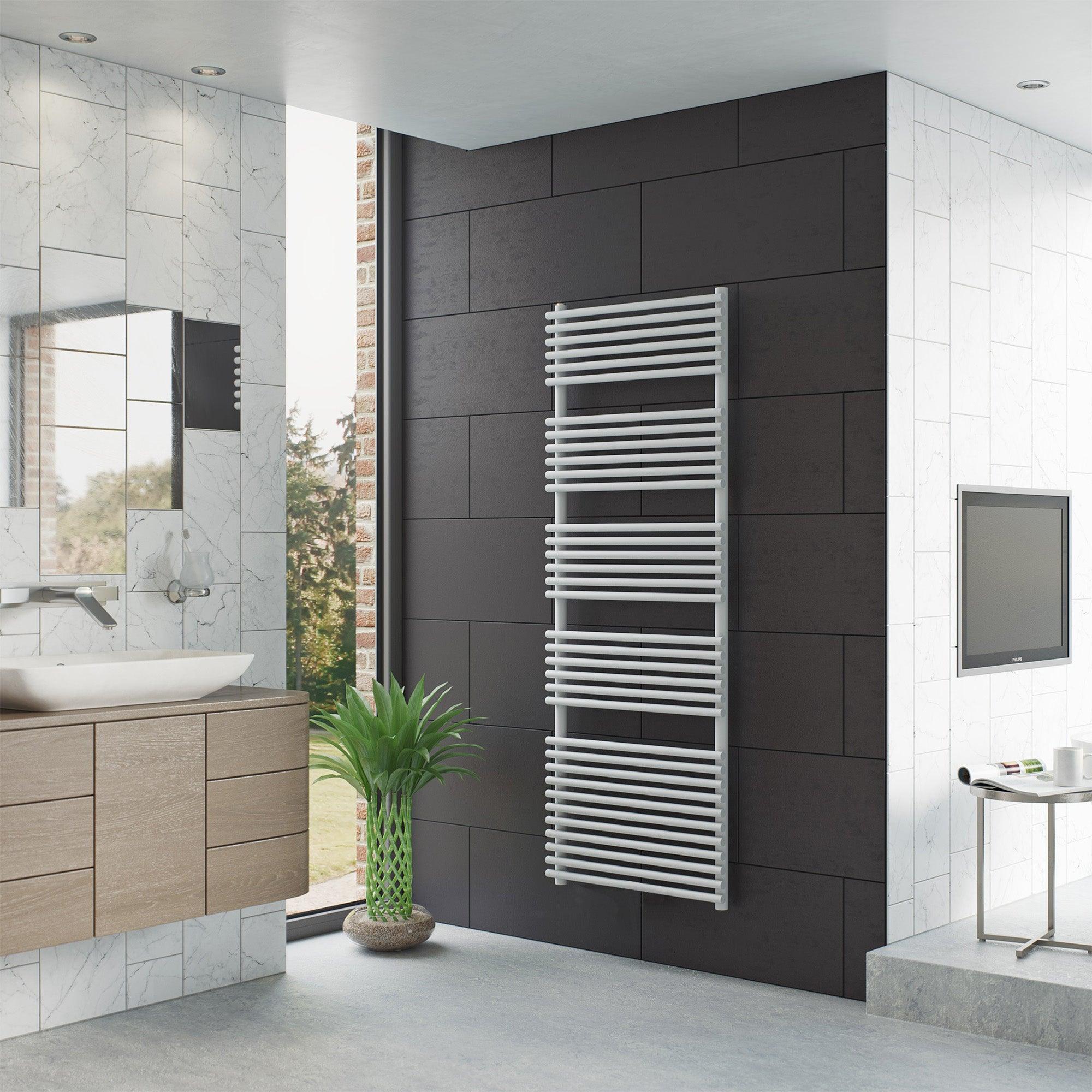 Badheizkörper Felis mit Seitenanschluss weiß - badheizkoerper.net