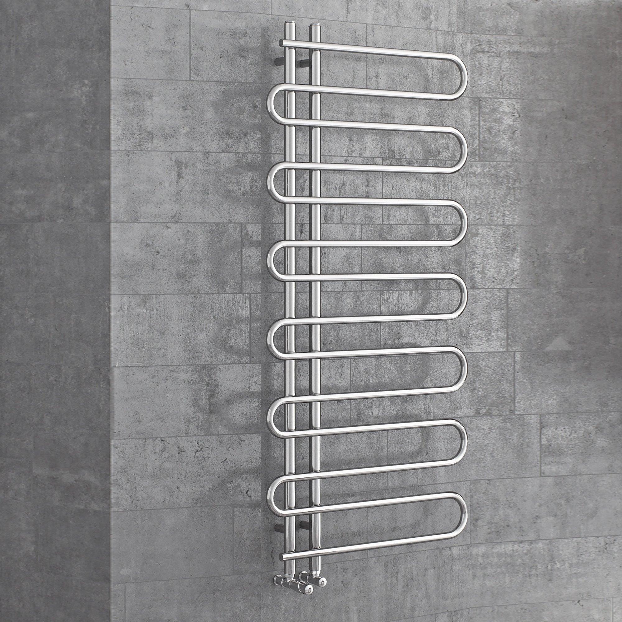 Badheizkörper Merga mit Seitenanschluss chrom - badheizkoerper.net