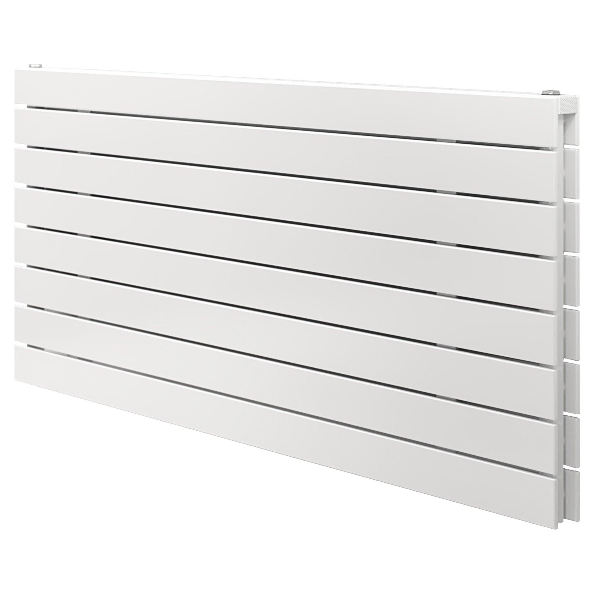 Badheizkörper Mira Duo Horizontal Elegant mit Mittelanschluss weiß - badheizkoerper.net