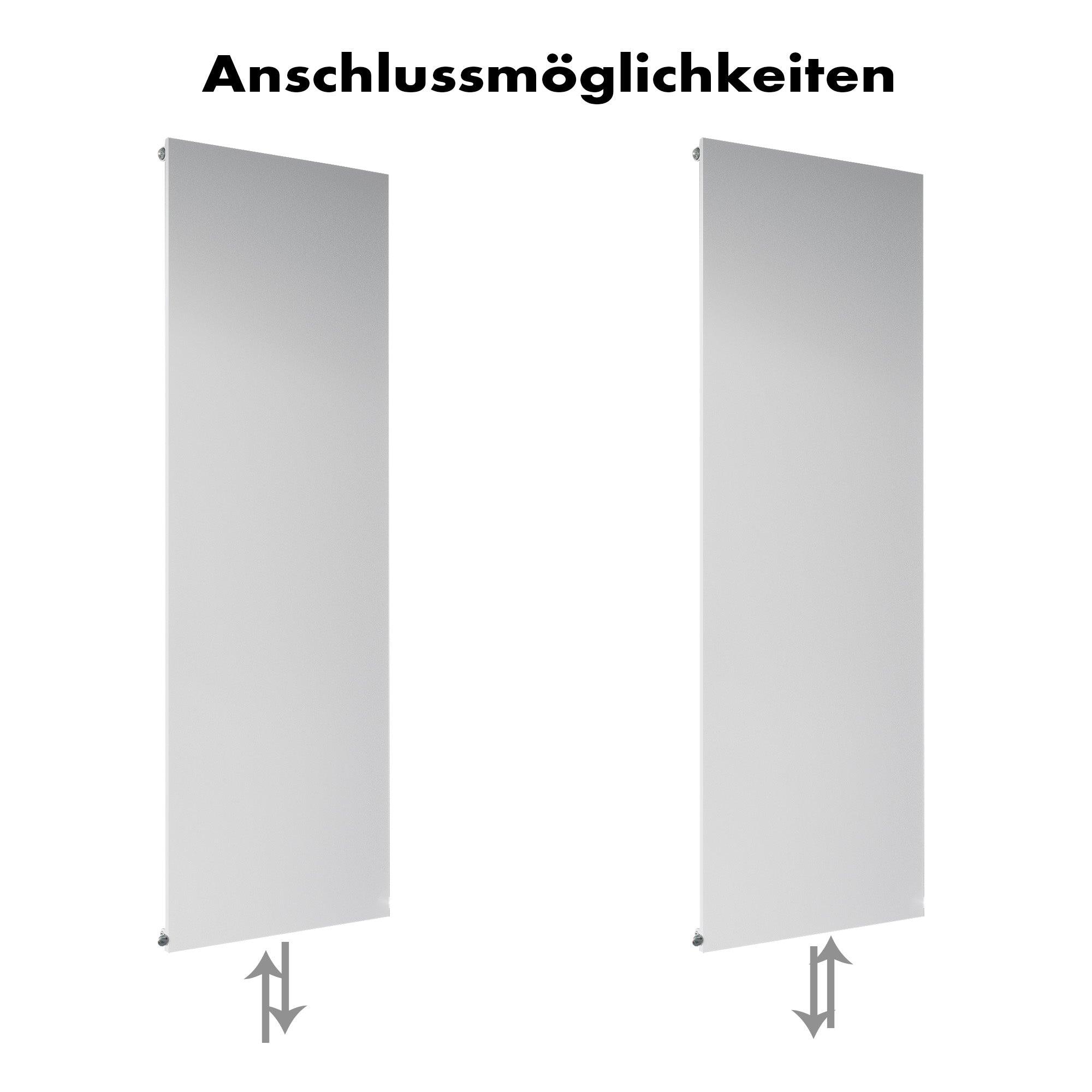 Badheizkörper Mira Plus mit Mittelanschluss weiß - badheizkoerper.net