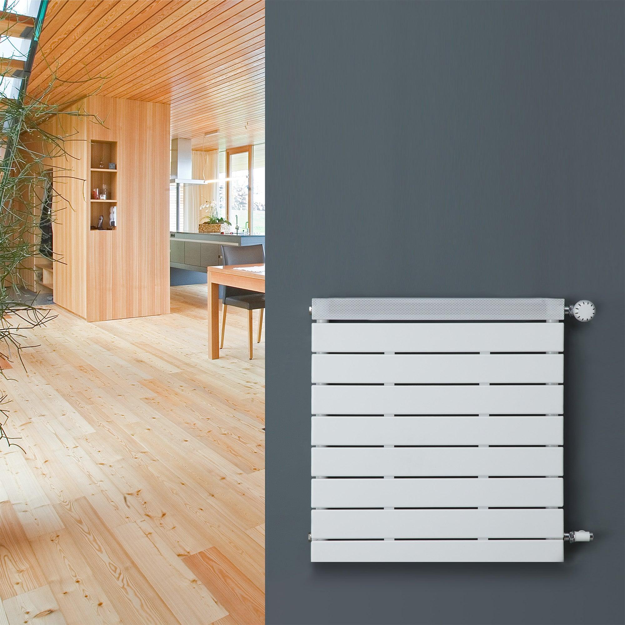 Badheizkörper Menkar mit Seitenanschluss weiß - badheizkoerper.net