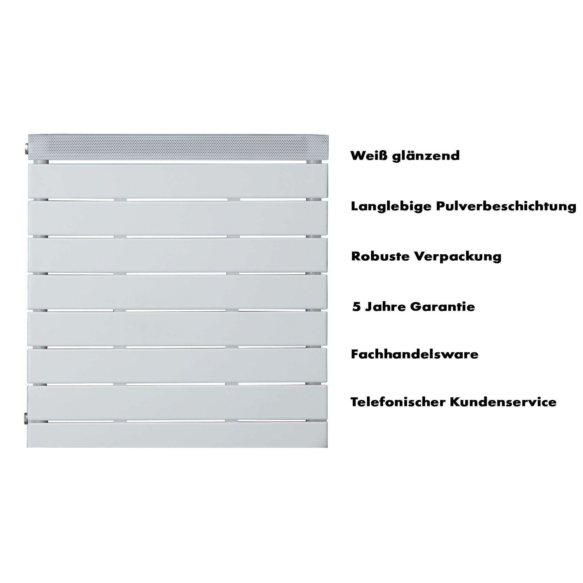 Badheizkörper Menkar mit Seitenanschluss weiß - badheizkoerper.net