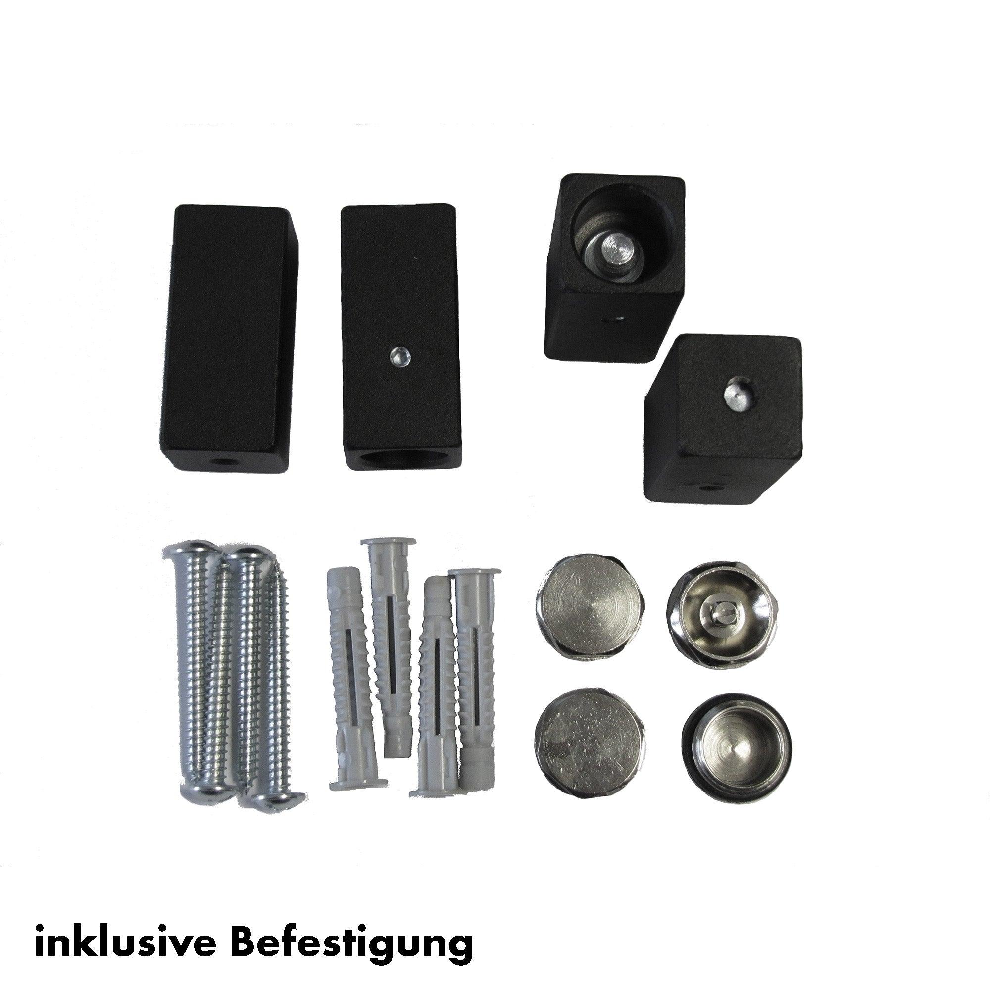 Badheizkörper Aquarius mit Seitenanschluss schwarz matt - badheizkoerper.net