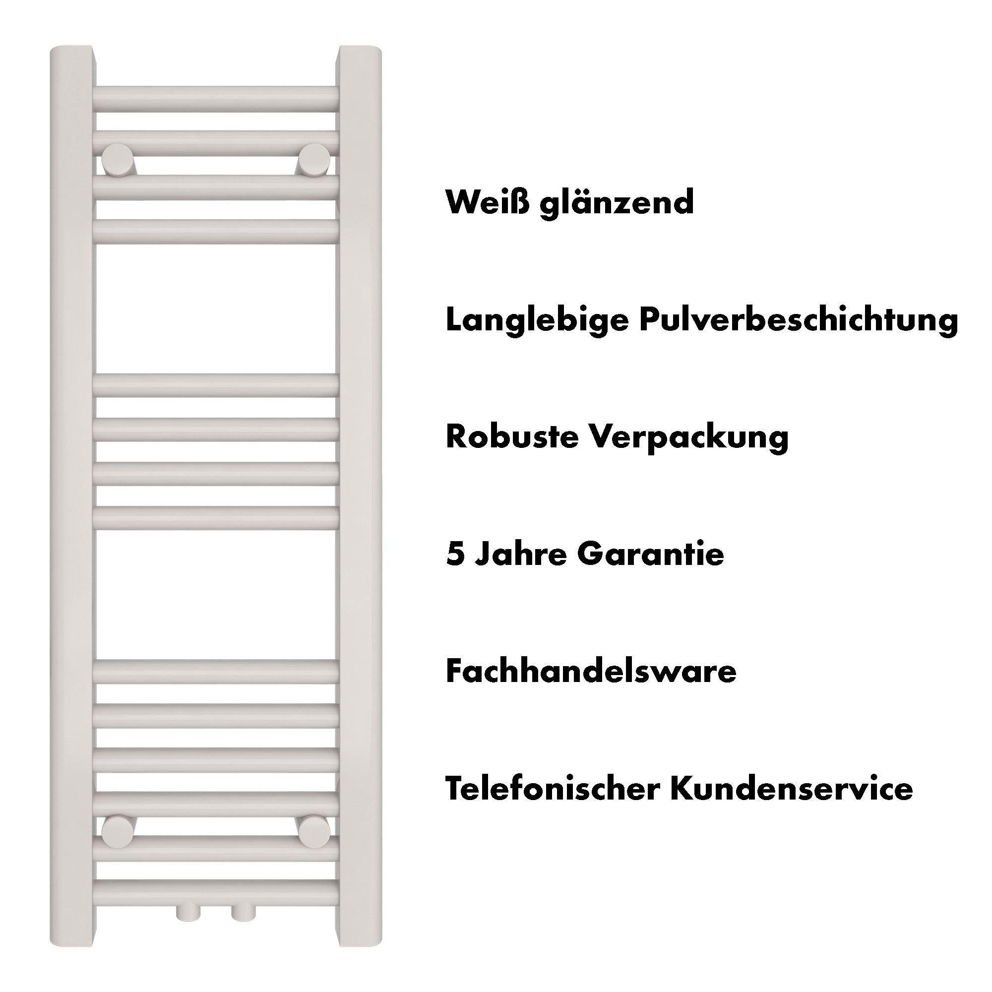 Badheizkörper Carina mit Mittelanschluss - badheizkoerper.net