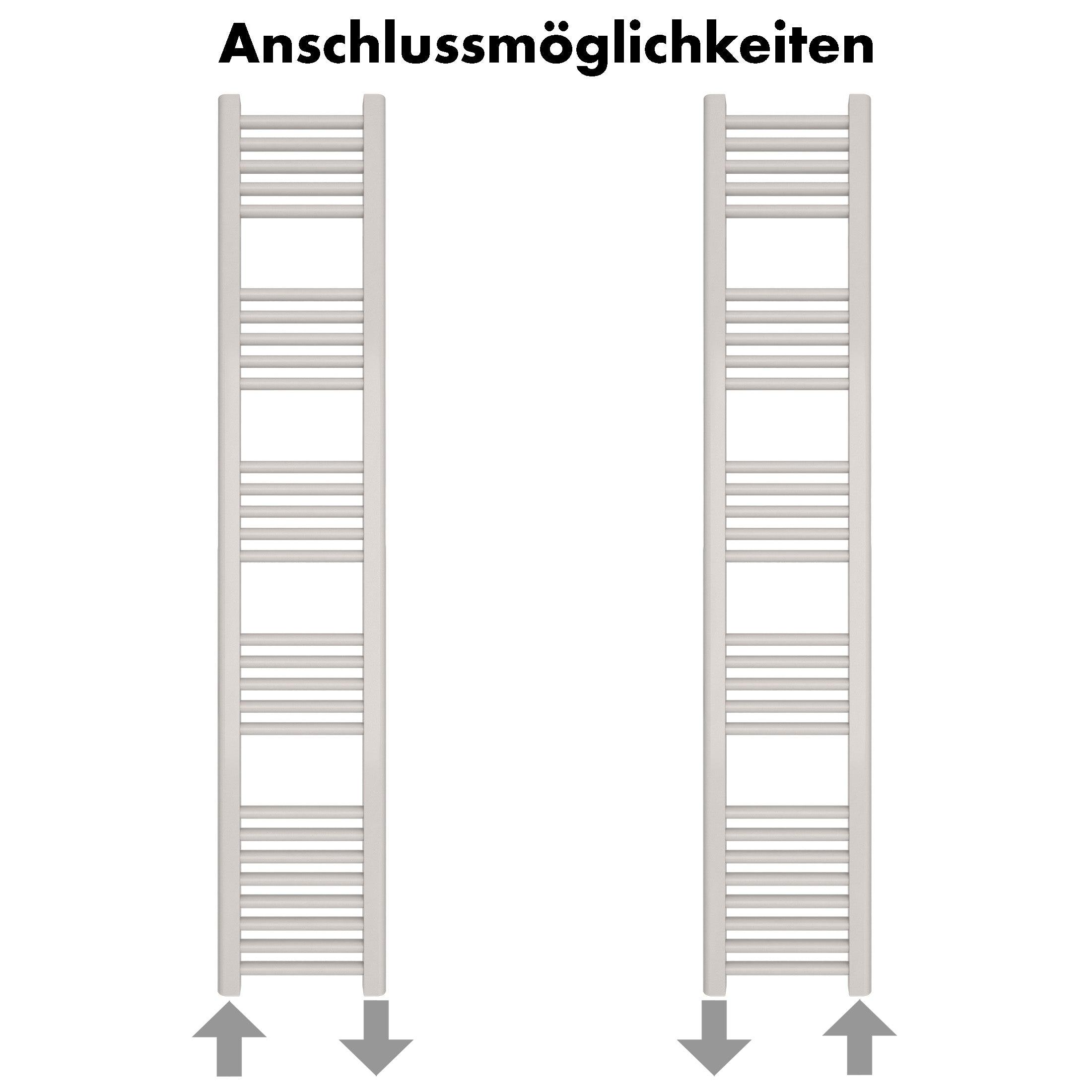 Badheizkörper Leo mit Seitenanschluss - badheizkoerper.net