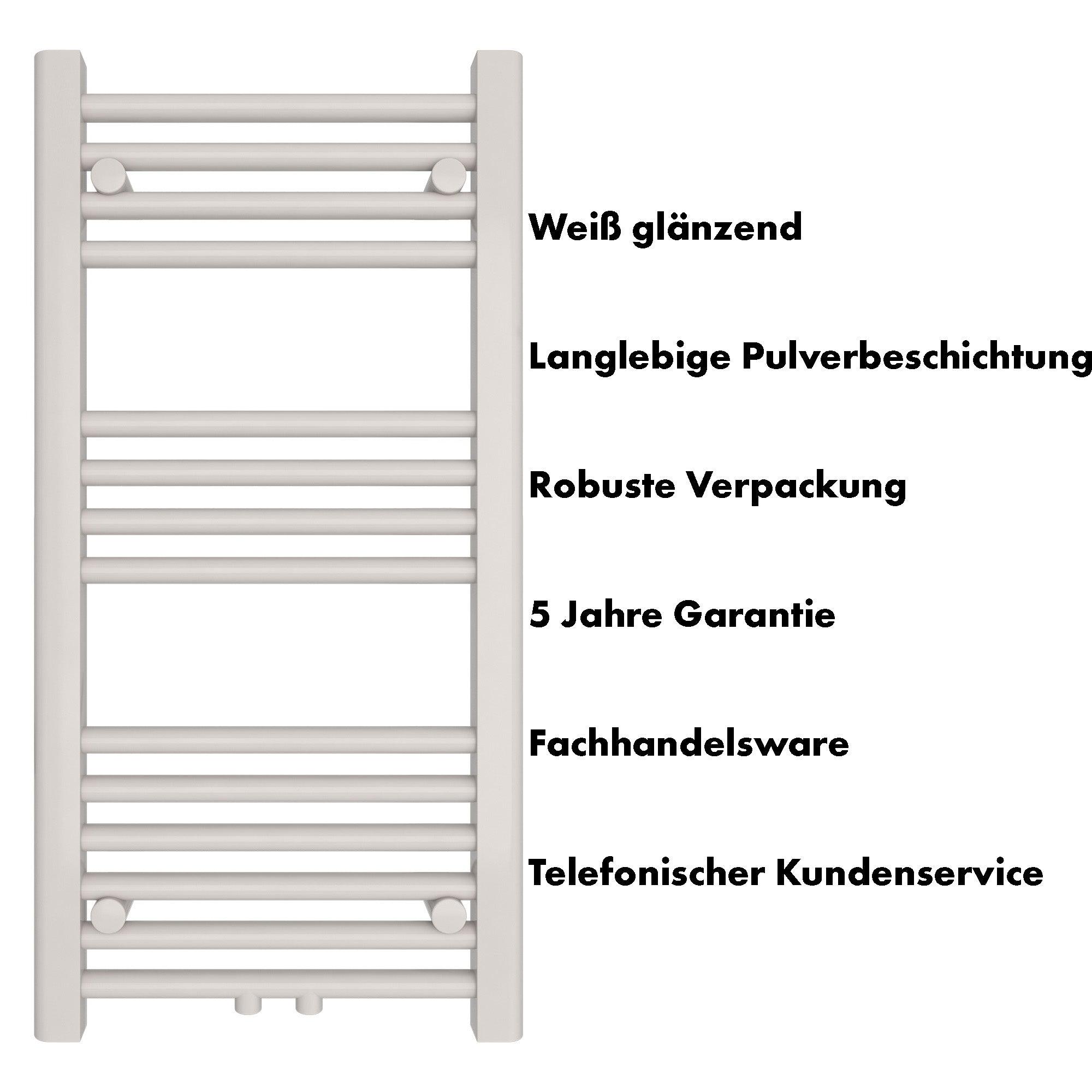 Badheizkörper Carina mit Mittelanschluss - badheizkoerper.net