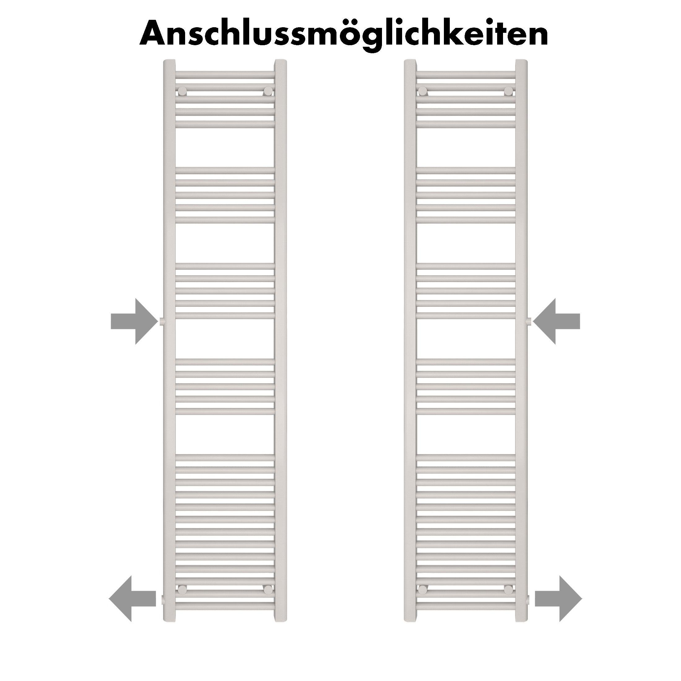 Badheizkörper Andromeda mit Seitenanschluss - badheizkoerper.net