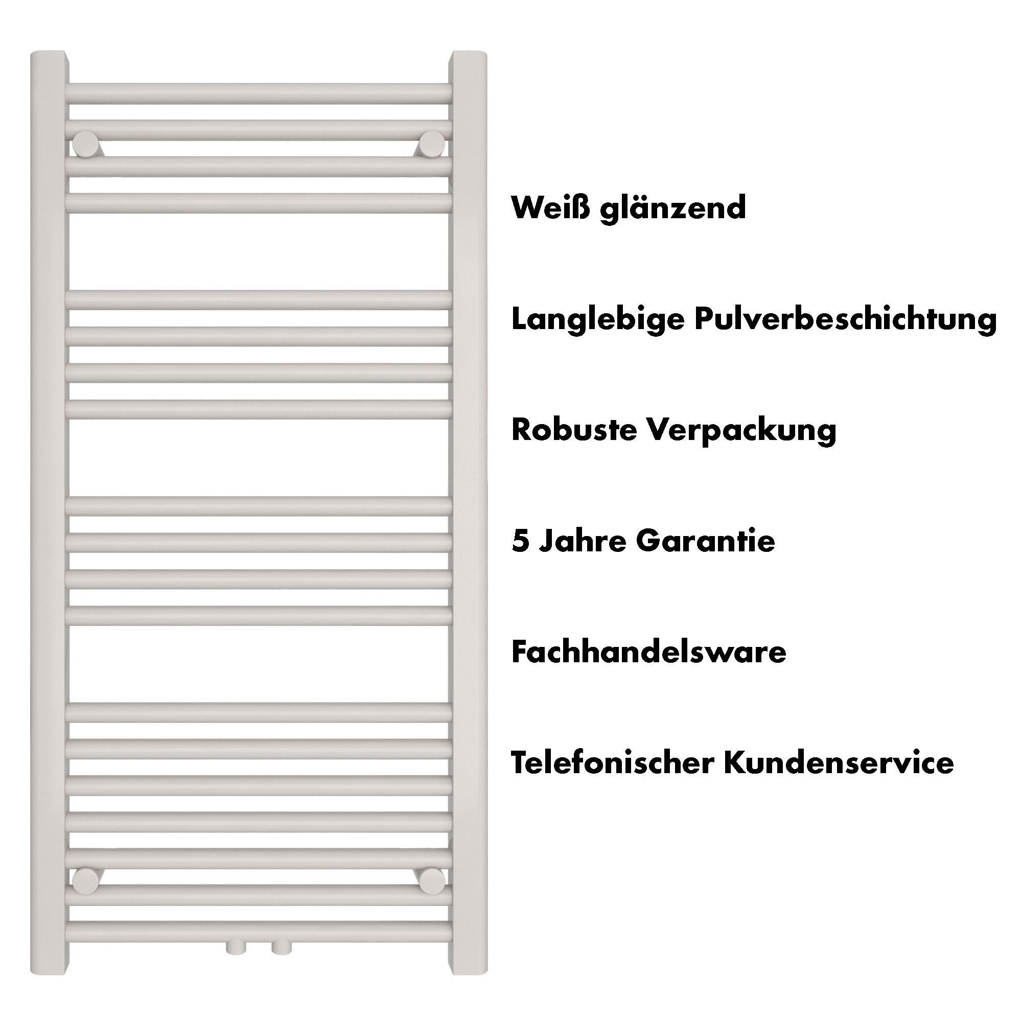 Badheizkörper Carina mit Mittelanschluss - badheizkoerper.net