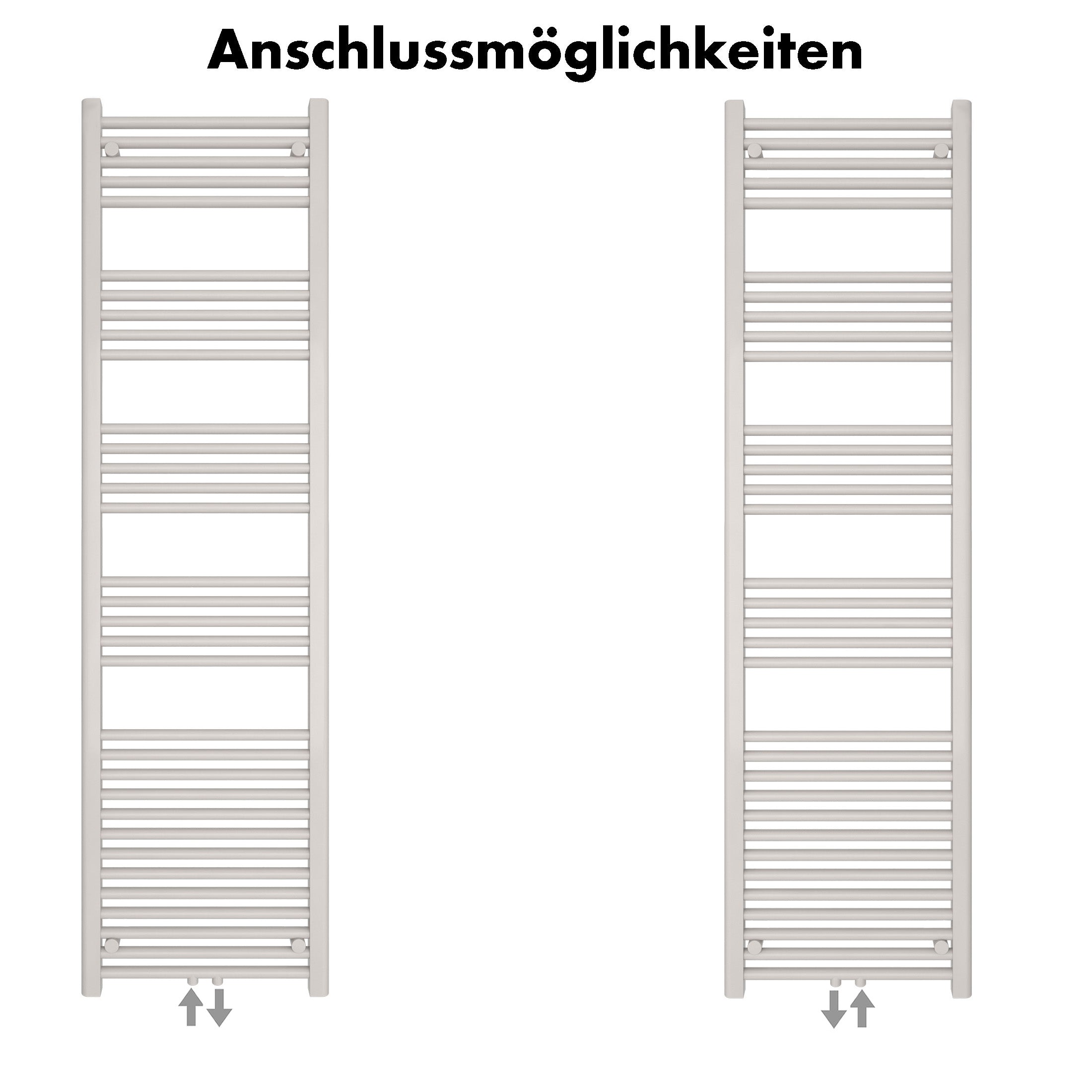 Badheizkörper Carina mit Mittelanschluss weiß