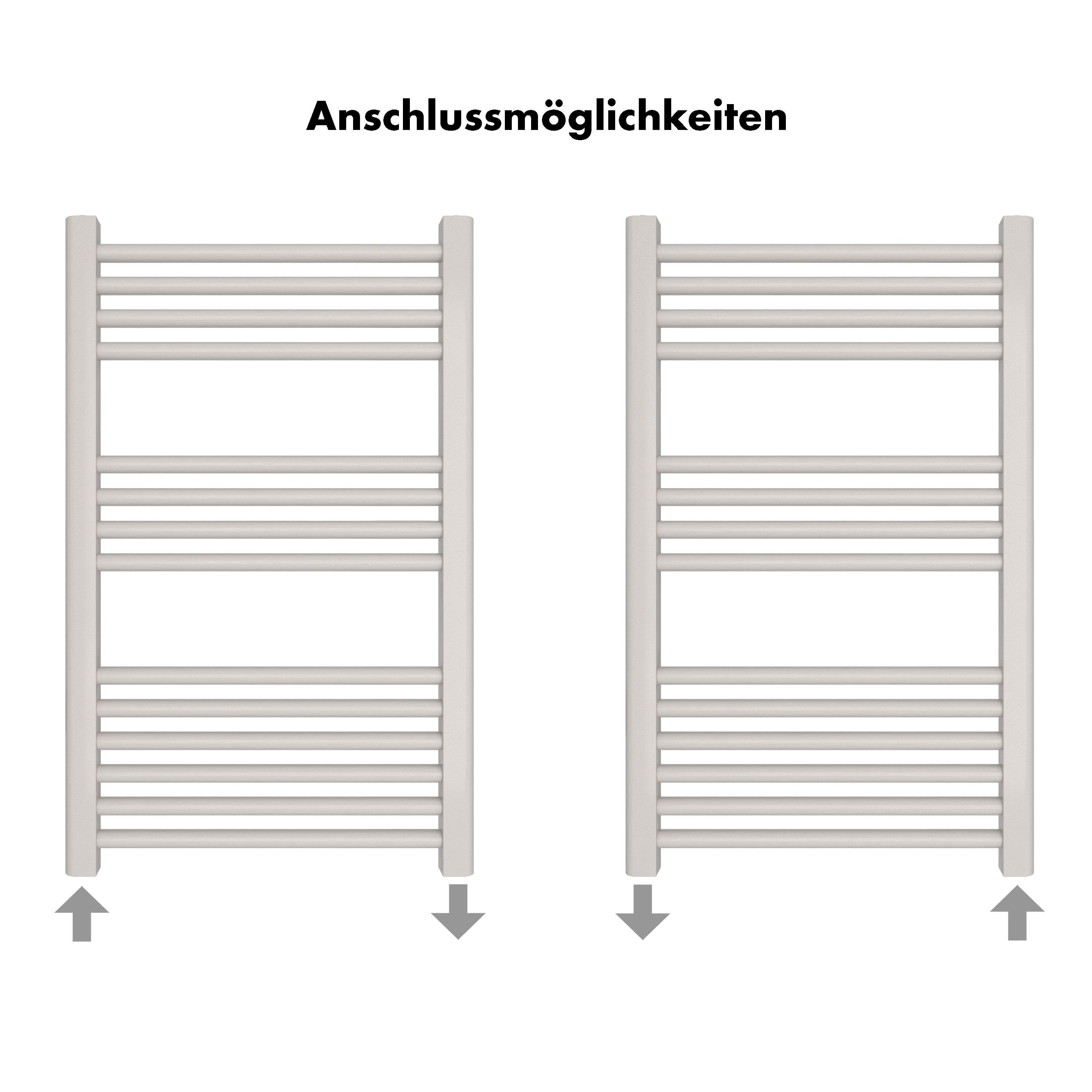 Badheizkörper Leo mit Seitenanschluss - badheizkoerper.net