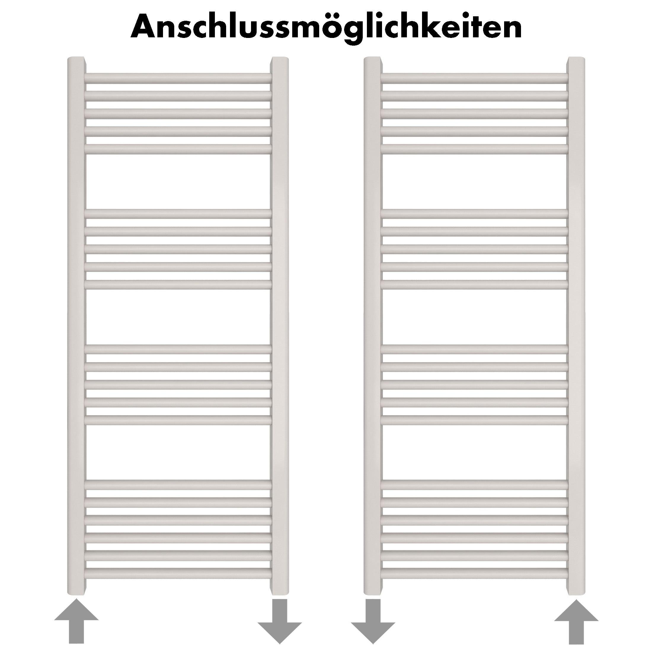 Badheizkörper Leo mit Seitenanschluss - badheizkoerper.net