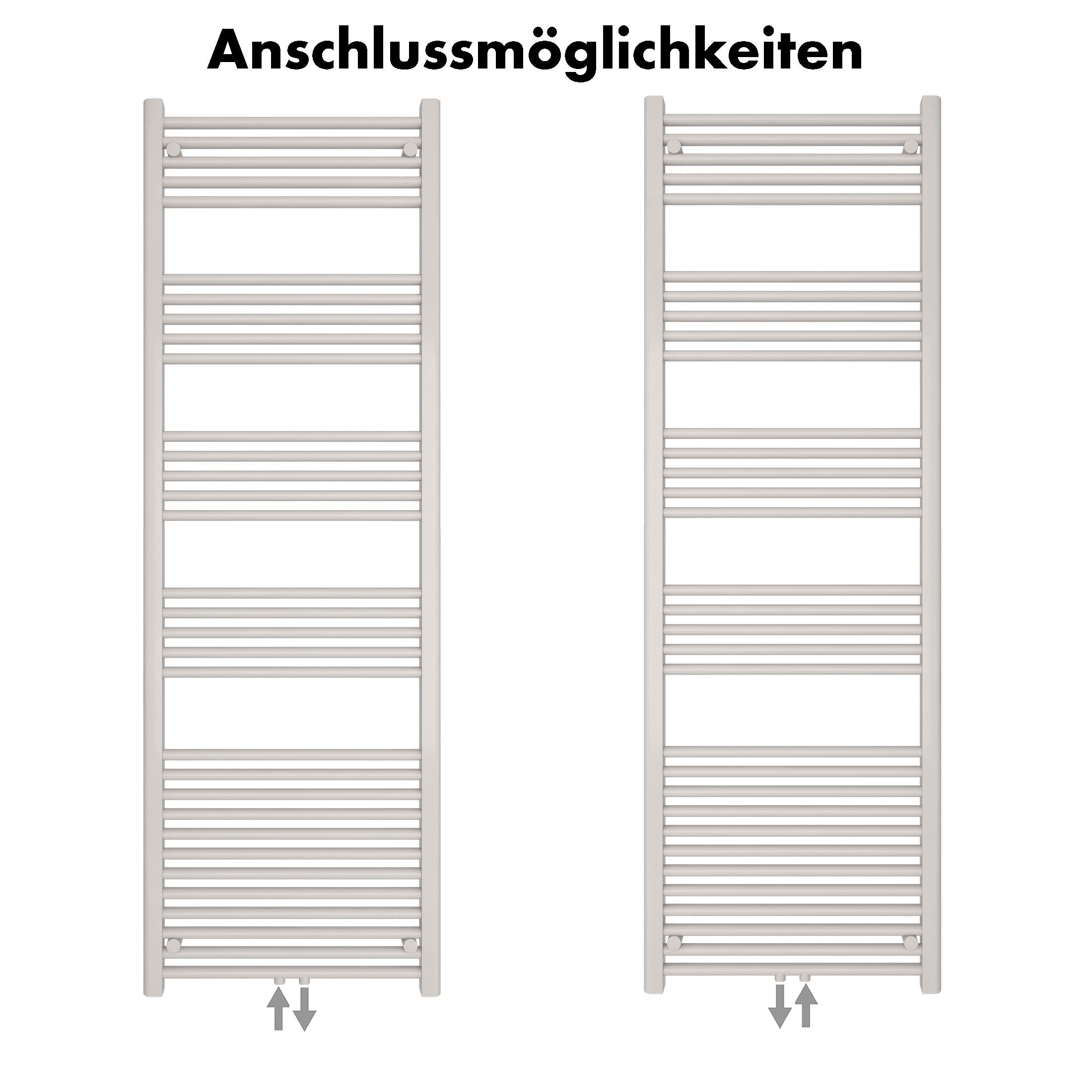 Badheizkörper Carina mit Mittelanschluss weiß