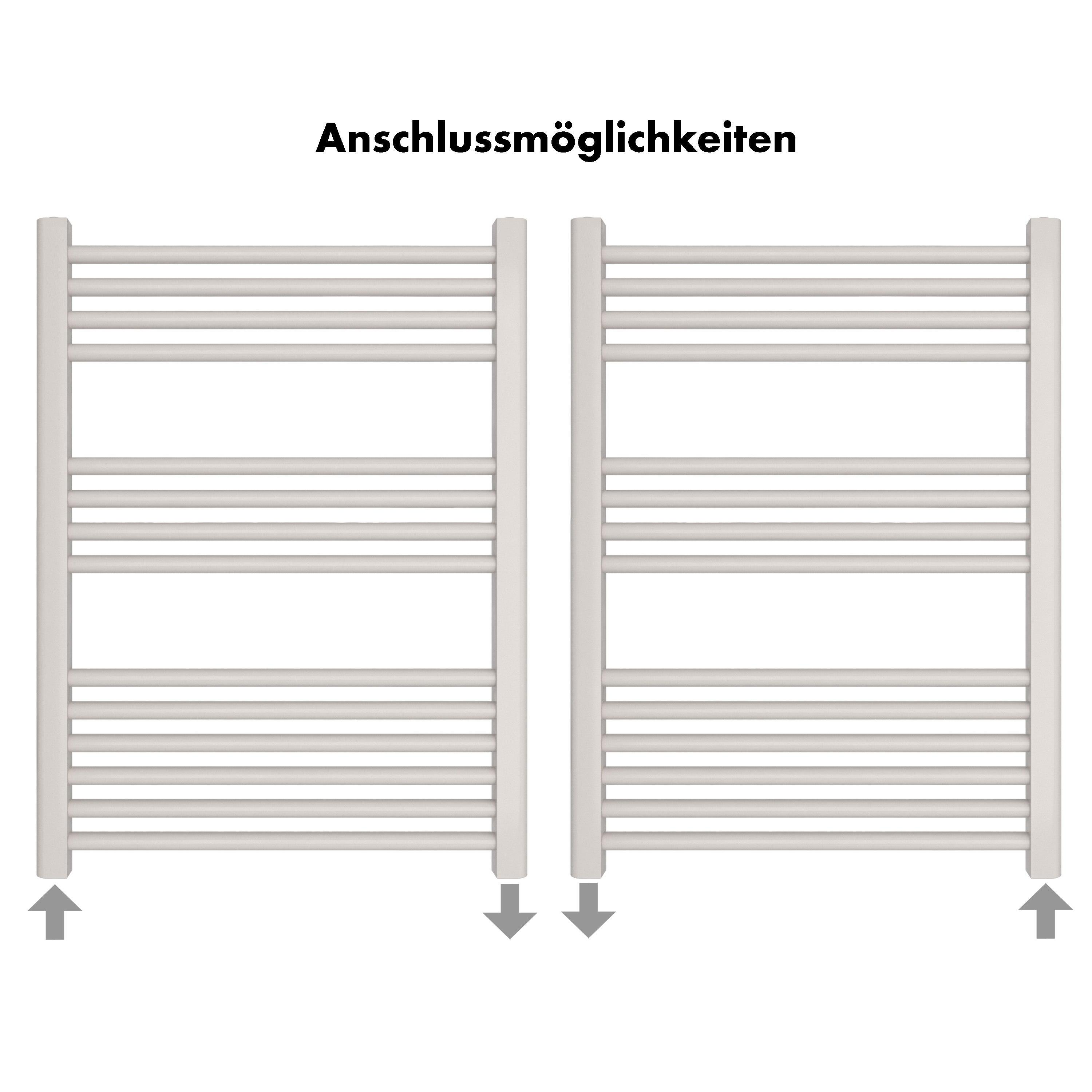 Badheizkörper Leo mit Seitenanschluss - badheizkoerper.net