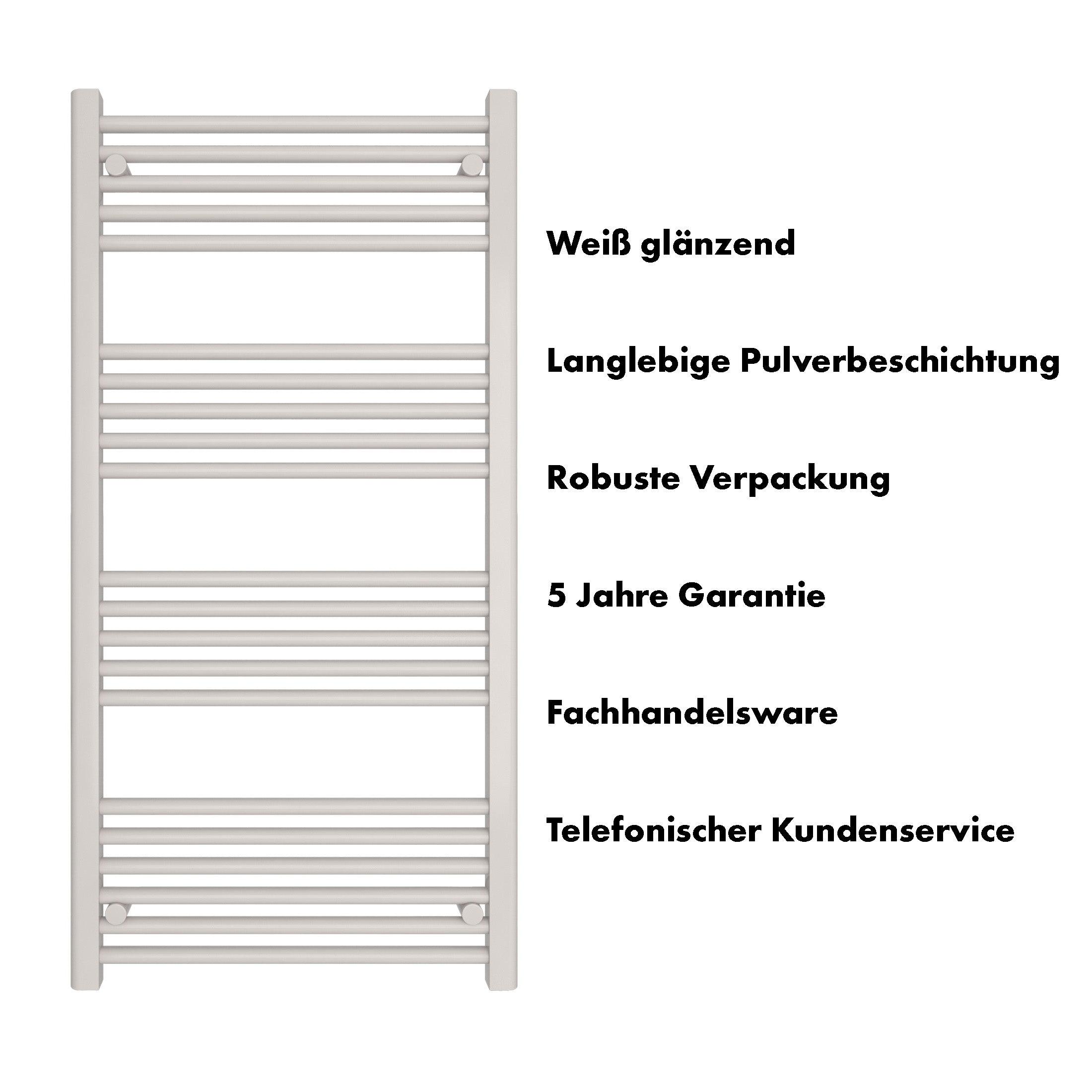 Badheizkörper Leo mit Seitenanschluss - badheizkoerper.net