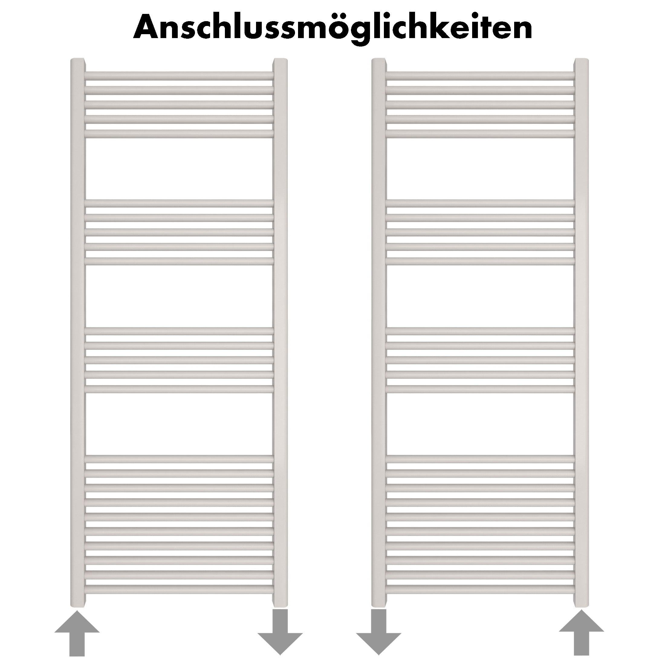 Badheizkörper Leo mit Seitenanschluss - badheizkoerper.net