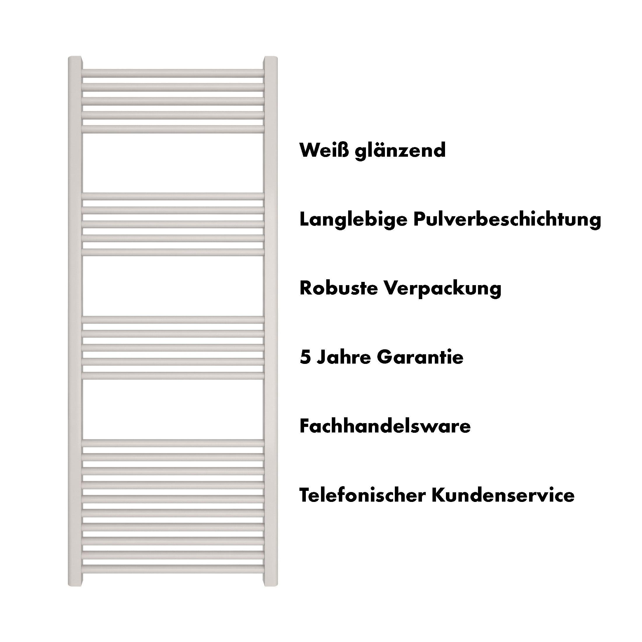 Badheizkörper Leo mit Seitenanschluss - badheizkoerper.net