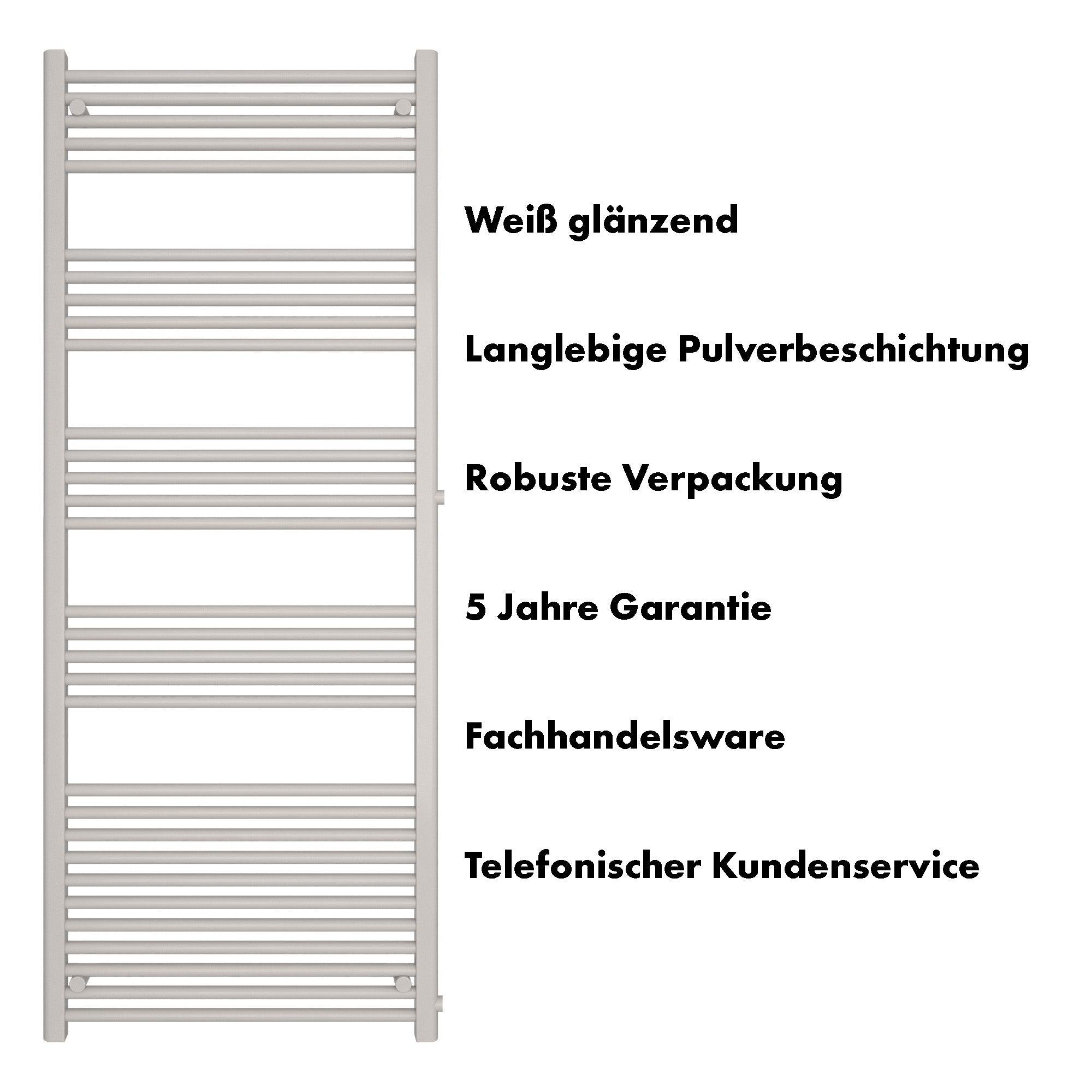 Badheizkörper Andromeda mit Seitenanschluss - badheizkoerper.net