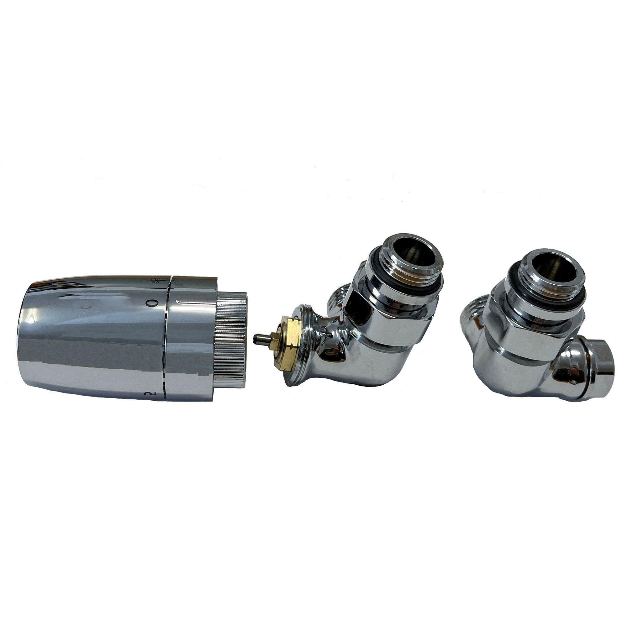 Anschlussset für Badheizkörper chrom - badheizkoerper.net