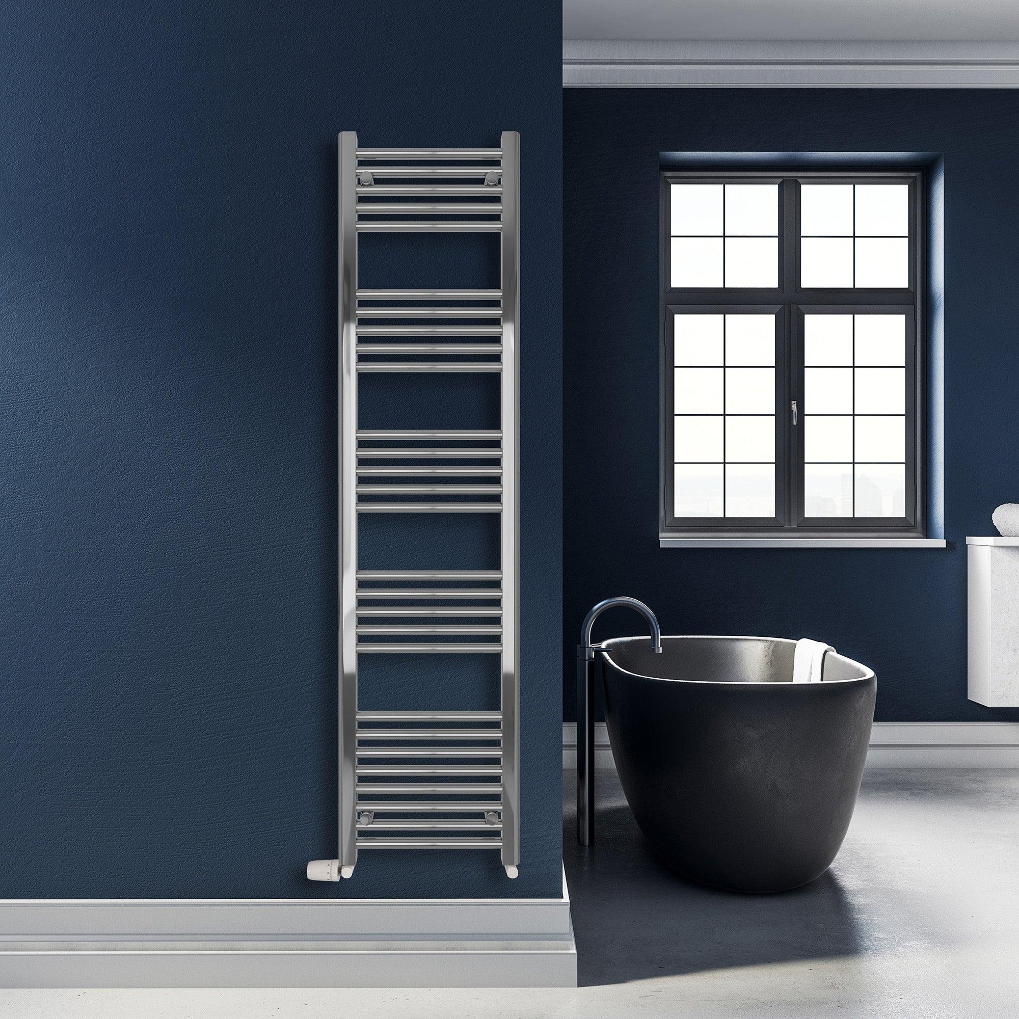 Badheizkörper Leo mit Seitenanschluss chrom - badheizkoerper.net