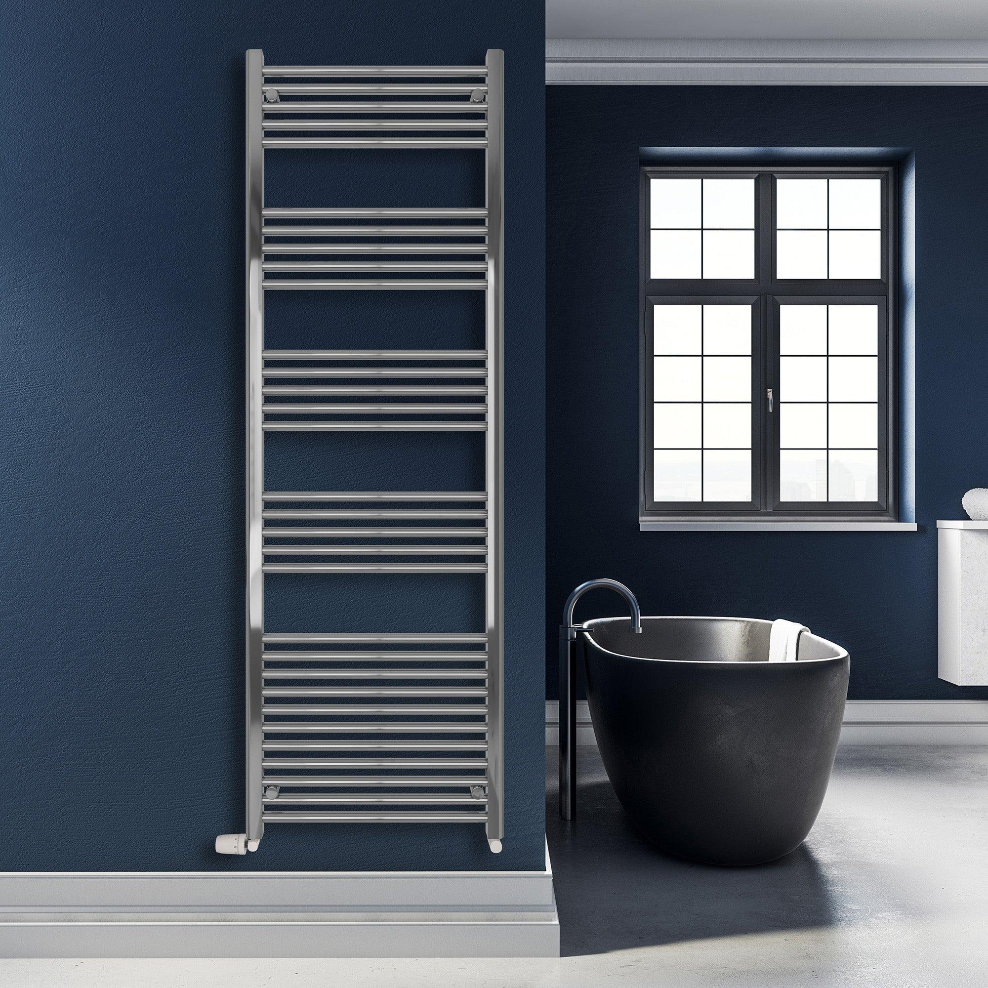 Badheizkörper Leo mit Seitenanschluss chrom - badheizkoerper.net