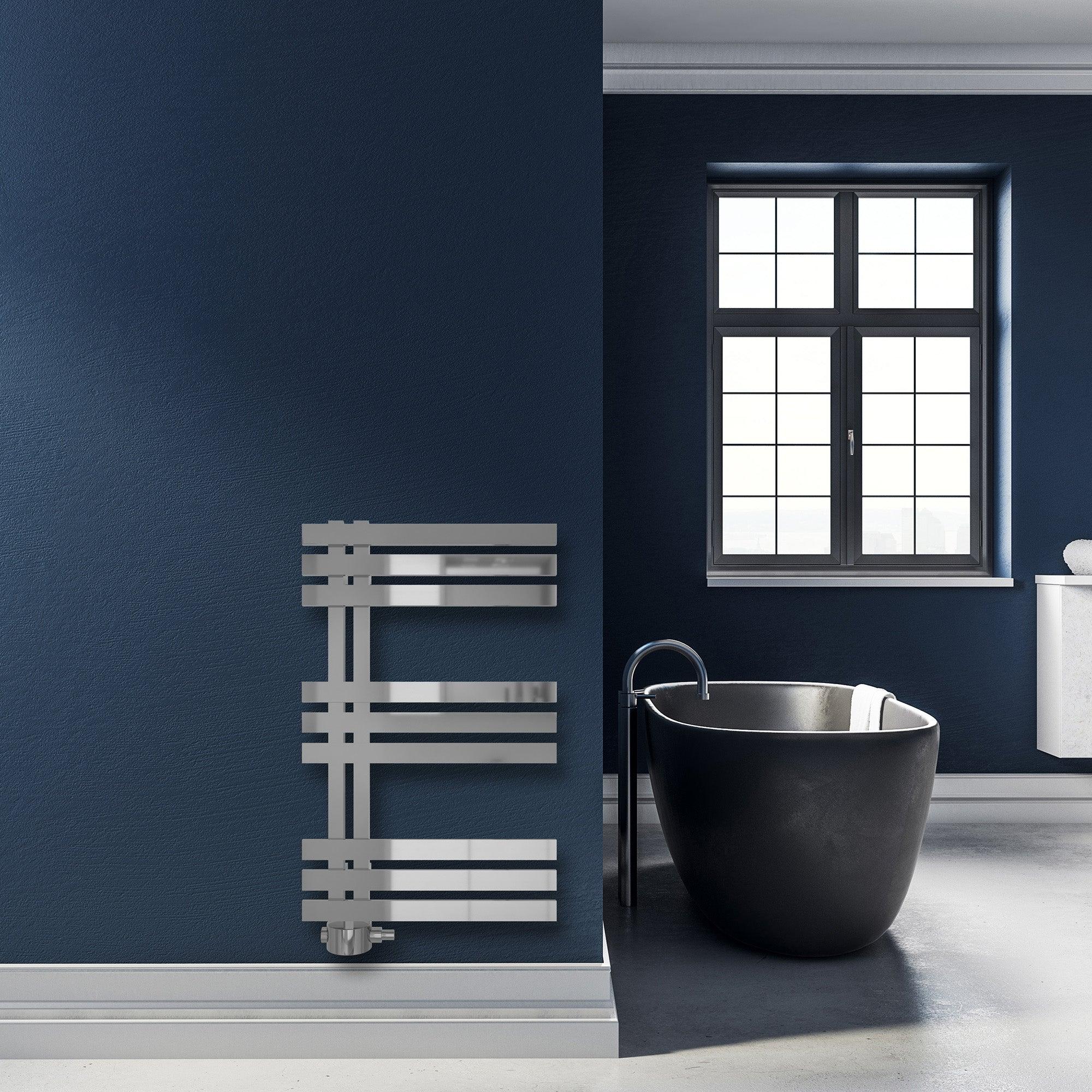 Badheizkörper Abell mit Seitenanschluss chrom - badheizkoerper.net