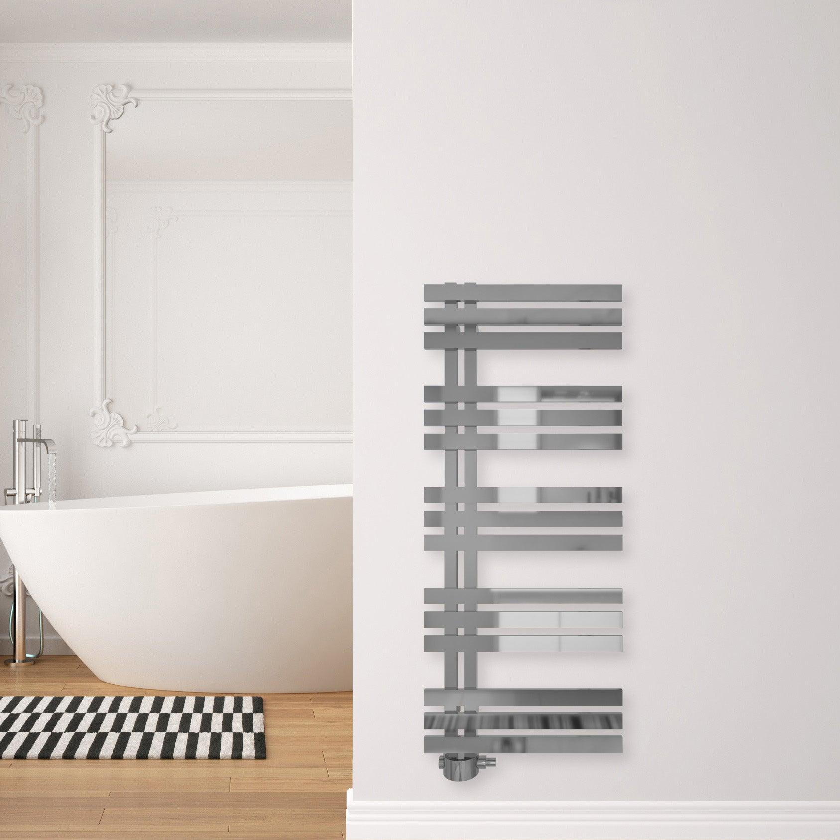 Badheizkörper Abell mit Seitenanschluss chrom - badheizkoerper.net