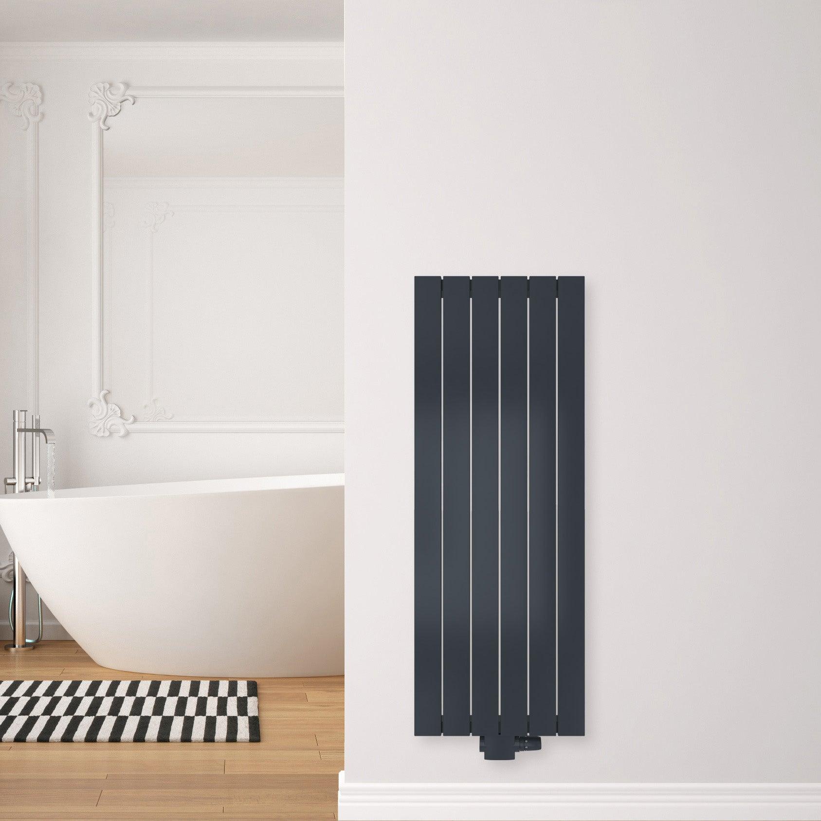 Badheizkörper Terius mit Mittelanschluss anthrazit matt - badheizkoerper.net