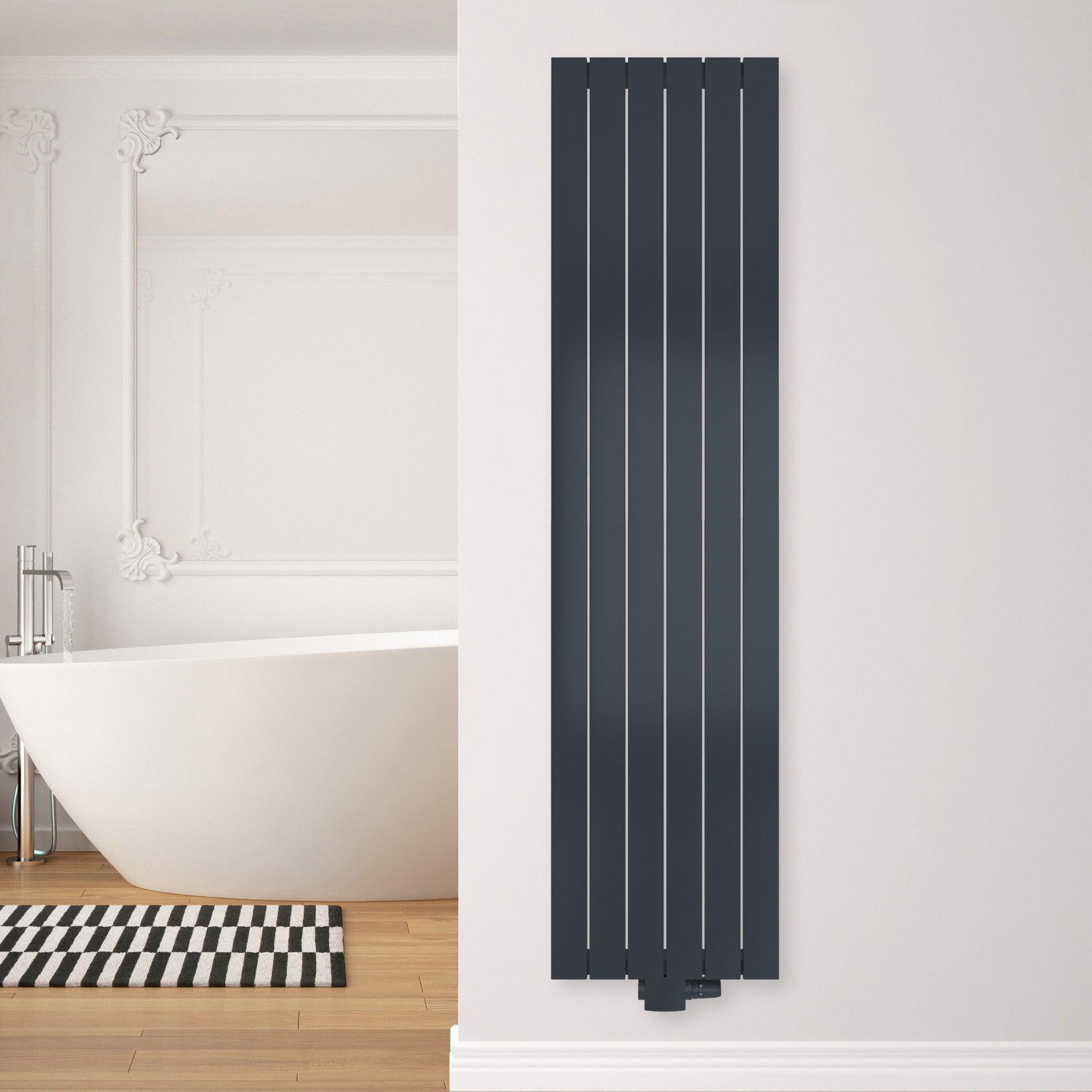 Badheizkörper Terius mit Mittelanschluss anthrazit matt - badheizkoerper.net
