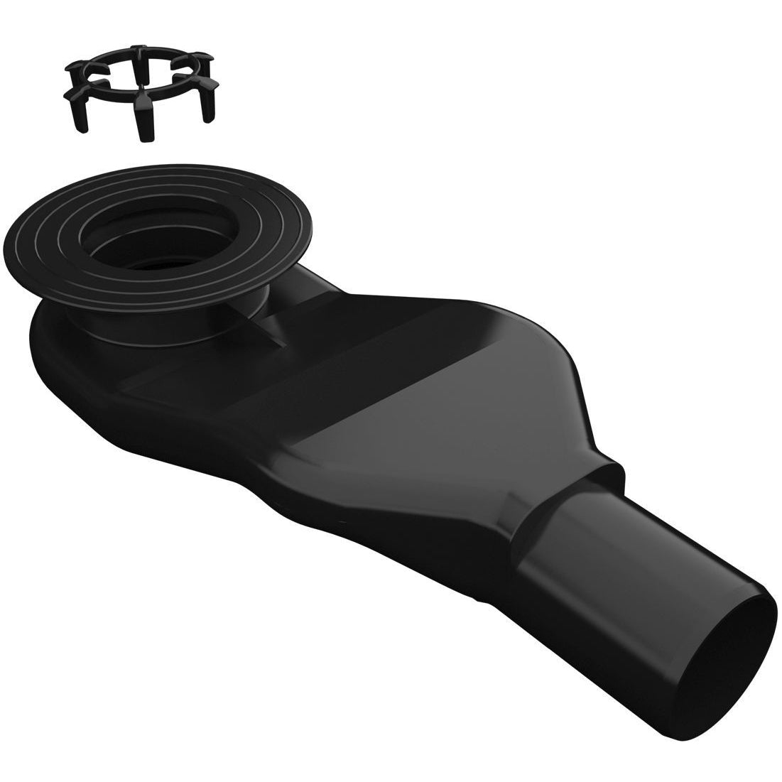 Winkelrohr mit Dichtungsring superflach für Ablauf mit 50 mm - badheizkoerper.net