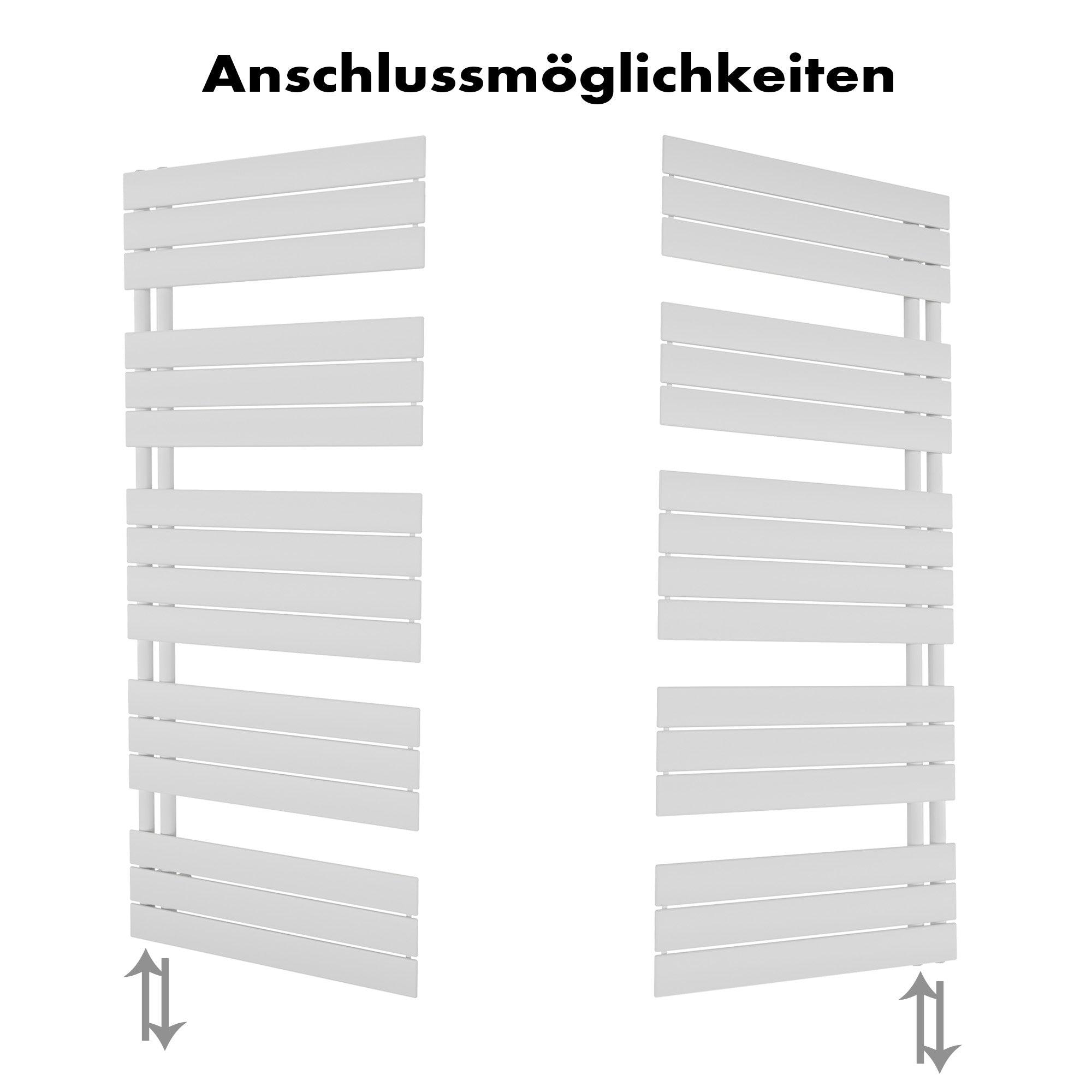 Badheizkörper Mira-Trium mit Seitenanschluss weiß - badheizkoerper.net