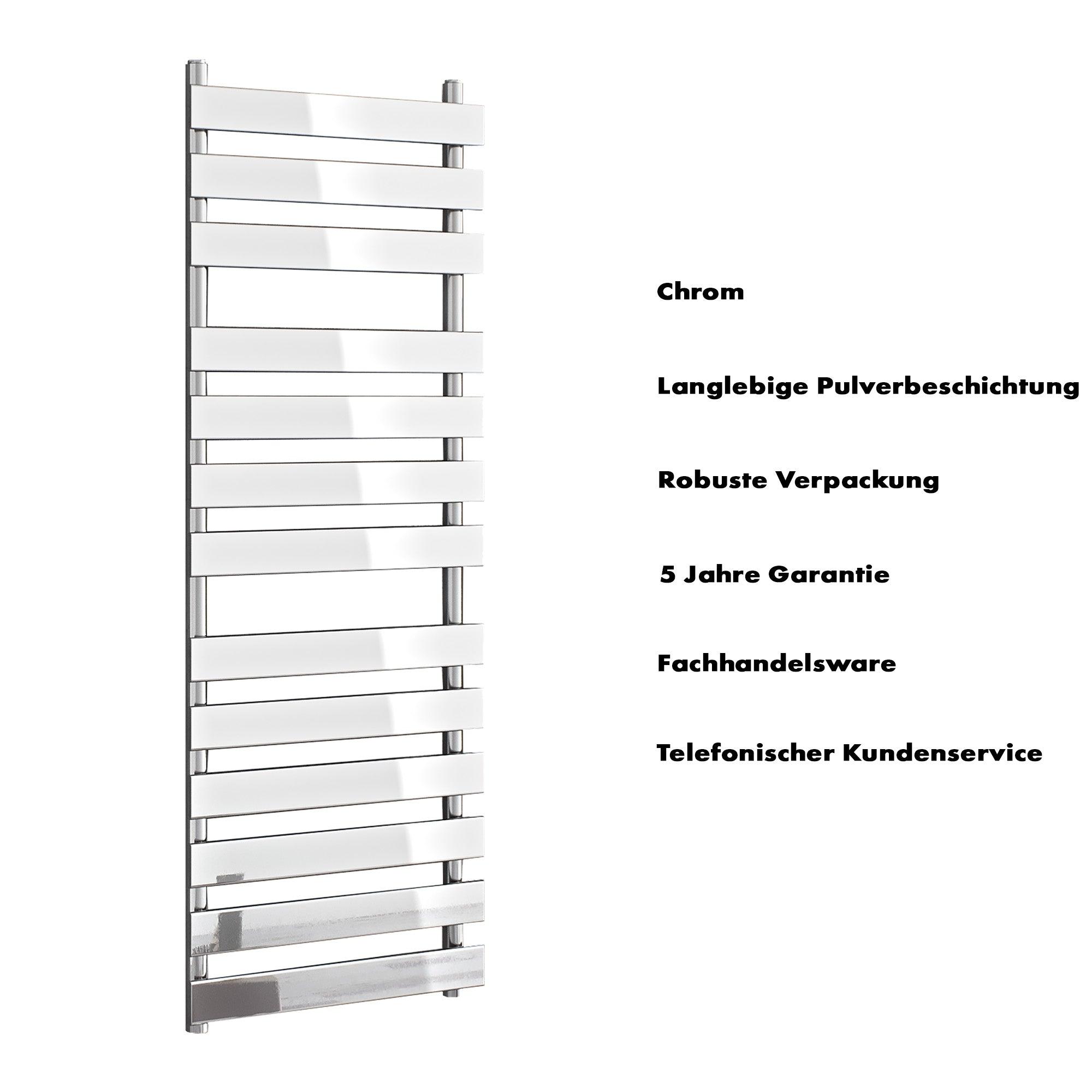 Badheizkörper Polaris mit Seitenanschluss chrom - badheizkoerper.net